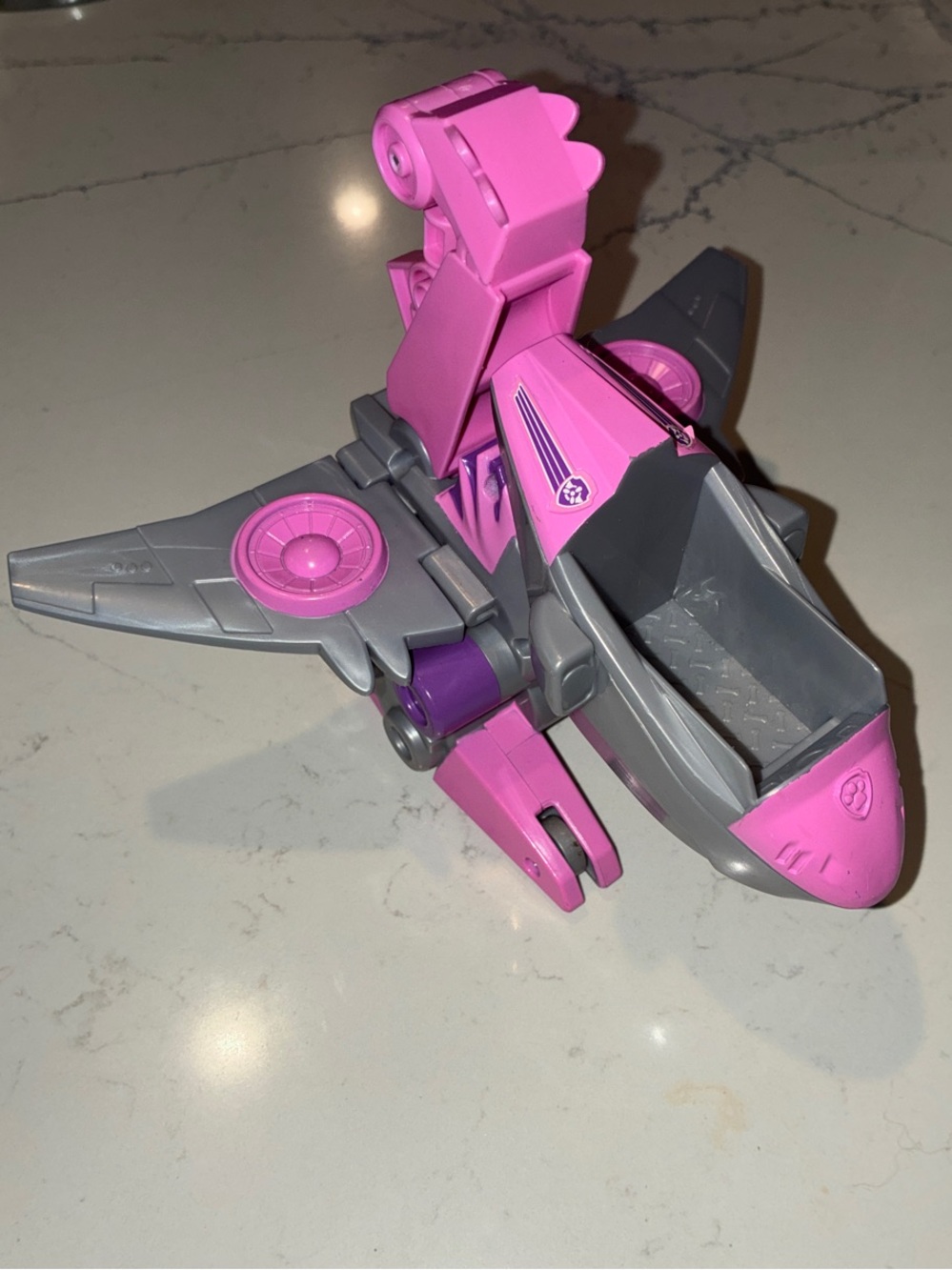 Pink & Gray Transforming Jet Toy - Kids Toys car moves